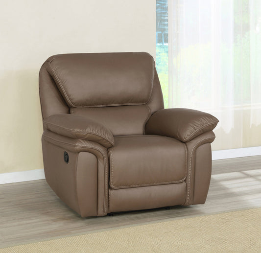 Breton Upholstered Tufted Back Recliner SKU: 651343 coastmega