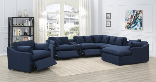 Destino 6-Piece Modular Power Sectional Midnight Blue SKU: 651551P-S6 coastmega