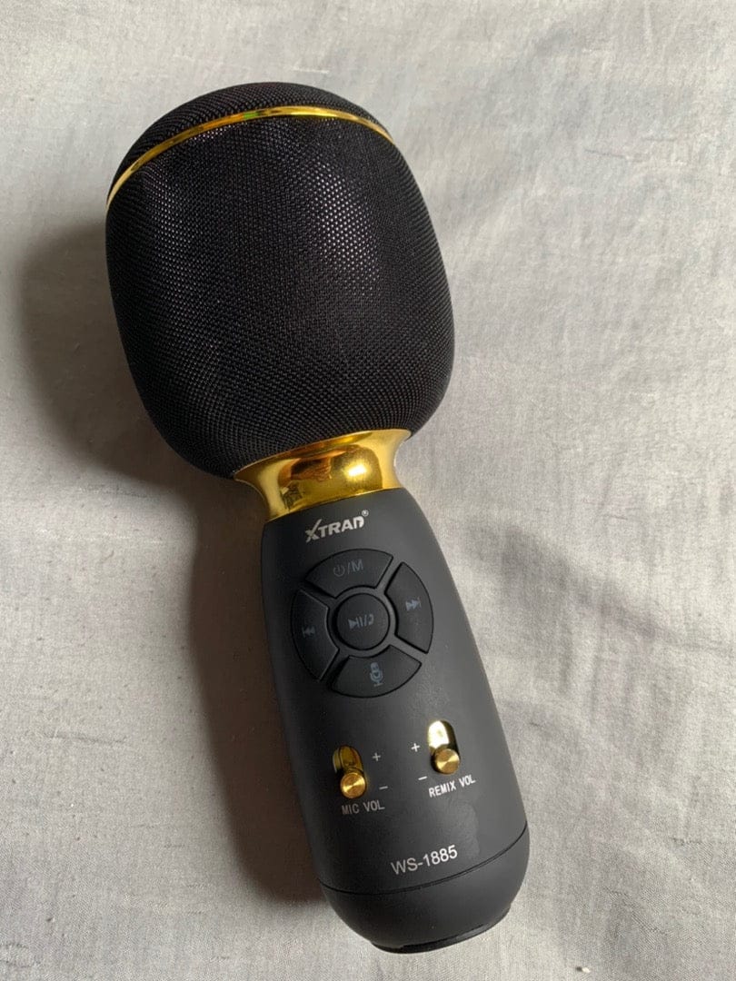 Drumstone Metal Wireless Bluetooth Microphone and Inbuilt Speaker Brings You Awesome Sound Professional Grade Wireless Microphone Karaoke Speaker This is a preum quality karaoke speaker designed to ensure that you have a good time -WS-1885 Hannah's Variety Store