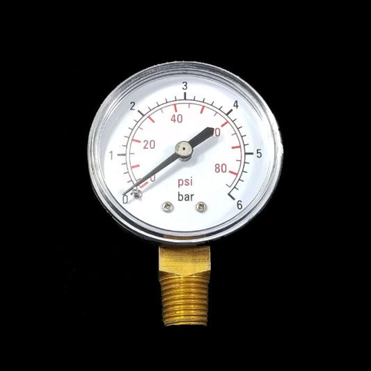 PRESSURE GUAGE BOTTOM MT. MADE OF CHROME PLATED STEEL CASING MEGA