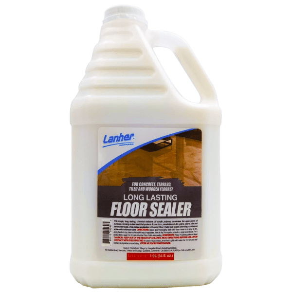 Lanher Floor Sealer, 1.9L, This tough, long lasting, chemical resistant, all acrylic polymer, penetrates the open pores of surfaces, forming a clear seal that protects floors from penetration of dirt, grime, stains, oils and harsh chemicals - LDSE191 MEGA