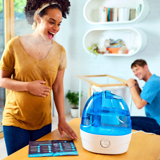 AquaOasis™ Cool Mist Humidifier (6L Water Tank) Quiet Ultrasonic Humidifiers for Bedroom & Large room - Adjustable -360 Rotation Nozzle, Auto-Shut Off, Humidifiers for Babies Nursery & Whole House EBUYSTT
