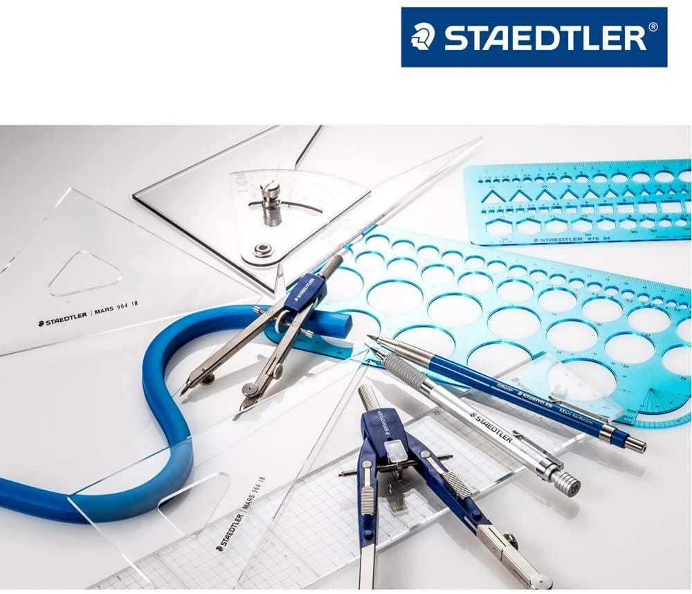 Staedtler Mars Comfort 552 Quick-Setting Compass is a high Quality Professional Compass that can be used for Math, Geometry, Art, Drafting and Drawing - 552 01 Pie's Variety Store