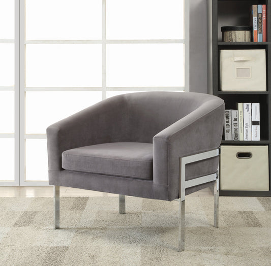 Barrel Back Accent Chair With Sloped Arm Grey - 902563 ebuystt