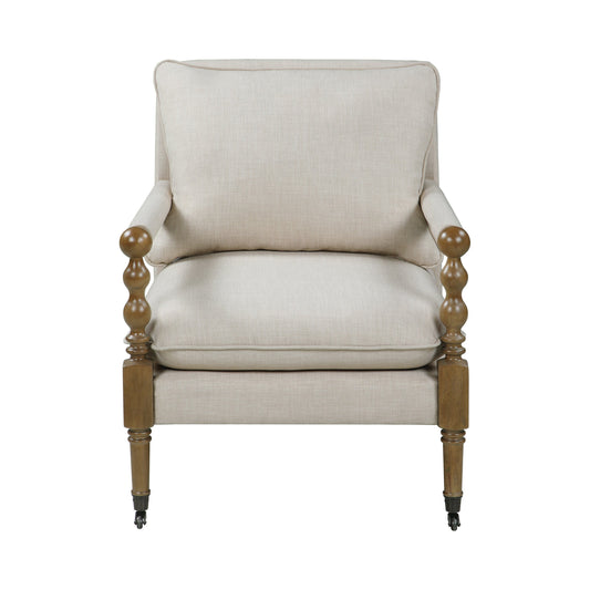 Upholstered Accent Chair With Casters Beige - 903058 ebuystt