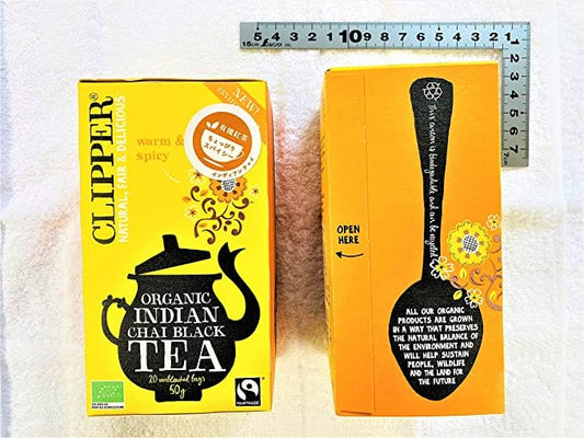 Clipper Organic Indian Chai Black Tea /Green Tea and Lemon/ Lemon and Ginger 20 Tea Bags Deliciously refreshing, aromatic and rich tea-5021991941597 Hannah's Variety Store