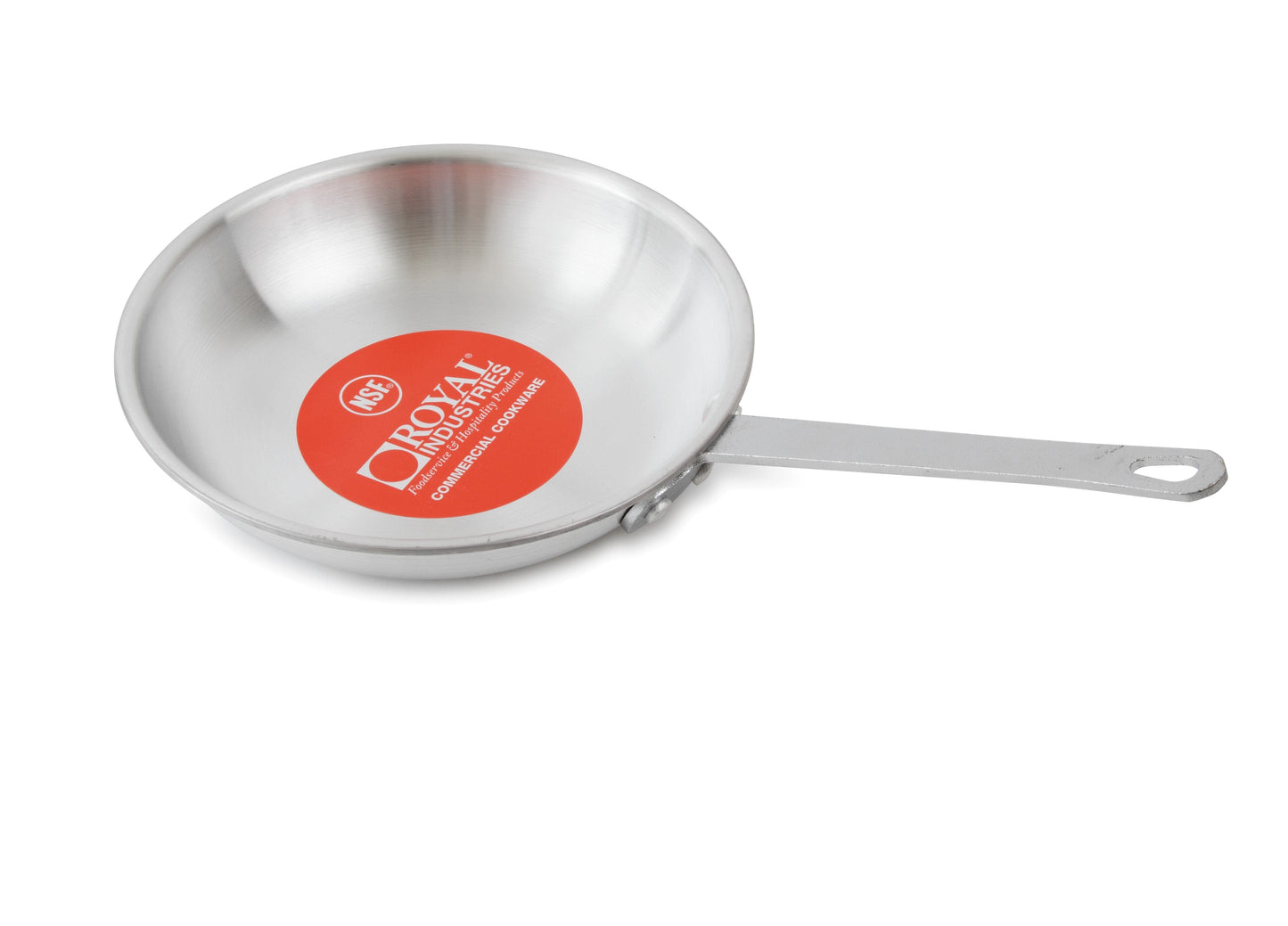 Royal Industries 8 inch Non-Stick Fry Pan Ideal for making low acidic foods such as mushrooms, broccoli, and cauliflower, this item features gently sloped sides that are perfect for turning-ROY RFP EC 8 A Hannah's Variety Store