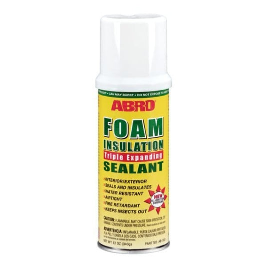 ABRO FOAM INSULATION SEALANT: Forms an Effective Air and Moisture Barrier Around Door Frames, Windows, Electrical Outlets, etc. - MAC00113 MEGA