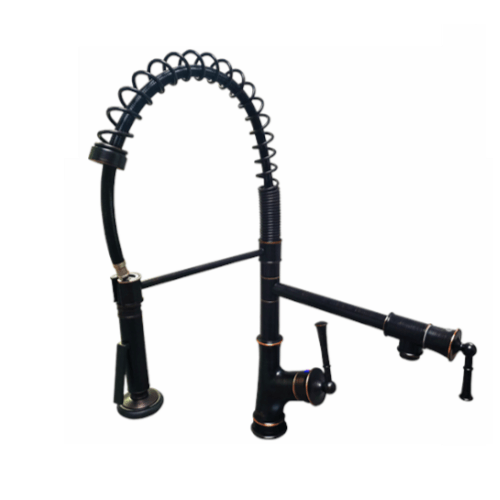 Aquarius Kitchen Faucet with rotatable spout and commercial type Sprayer Ideally for Kitchen Sinks We’ve equipped this pull out spray kitchen faucet with a single handle that conveniently controls both water volume and temperature- APS139-ORB MEGA