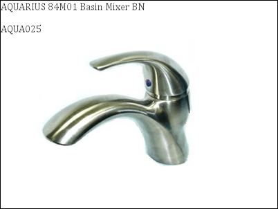 Aquarius Brushed Nickel PVD Basin Mixer - 84M01-BN MEGA