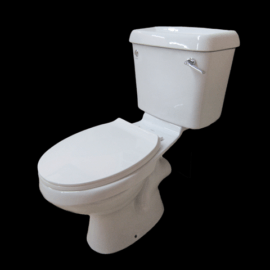 Victory Toilet Set, White in Color, Durable, Elegant Finish, Stylish, With Seat, Lever and P-Trap - CHIA144 MEGA