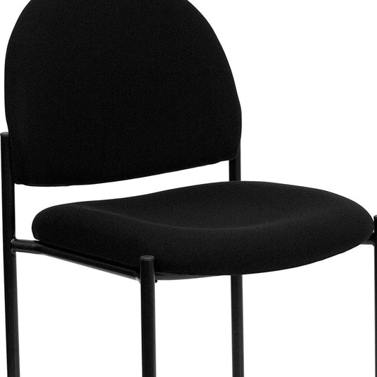 Comfort Black Fabric Stackable Steel Side Reception Chair - BT-515-1-BK-GG A-Z Store Nadia