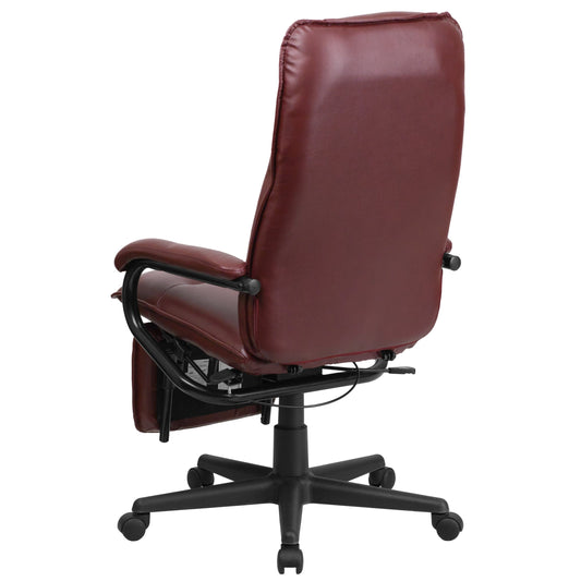 High Back Burgundy LeatherSoft Executive Reclining Ergonomic Swivel Office Chair with Arms - BT-70172-BG-GG A-Z Store Nadia