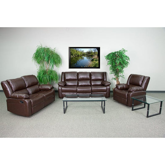 Harmony Series Brown LeatherSoft Reclining Sofa Set - BT-70597-RLS-SET-BN-GG A-Z Store Nadia
