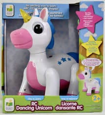 Learning Journey Junior Rc Dino/Unicorn It’s time to get up and get moving.The Early Learning Remote Control ABC Dancing Dino will interact with your child and lead them to dance, to answer questions, and to explore sounds and lights-916551 Hannah Frederick