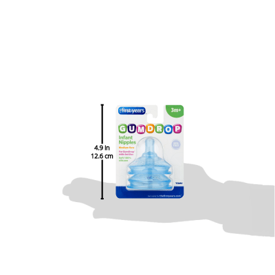 FIRST YEARS Nipples Gumdrop 2pk Wide Neck: Extend the life of your GumDrop Wide Neck Bottles with these Replacement Nipples - Y4970 ebuystt