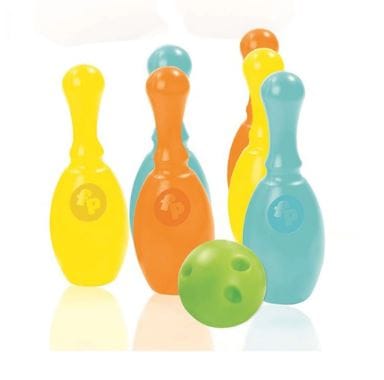 Fisherprice Mega Bowling Set: Great for both indoor and outdoor play. It is big, bright and chunky, meaning the bowling pins are easy for your child to grasp and handle - 1825 ebuystt