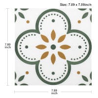 Matte Surface Floor Tile - 12" x 12" DIY for Bathrooms, Kitchens, Oil-Proof, Waterproof- Price Per Unit FT-1002 ebuystt