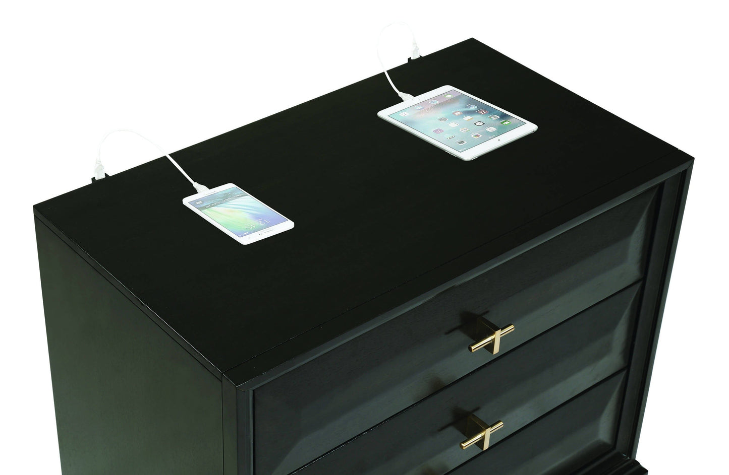 Formosa 3-Drawer Rectangular Nightstand Americano And Rose Brass Collection: Formosa SKU: 222842 coastmega