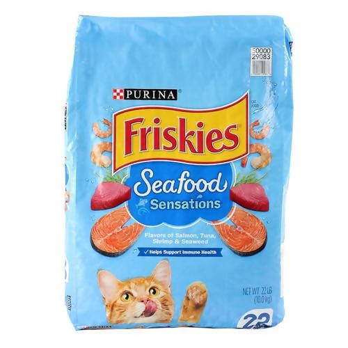 Friskies, Cat Food, 22 lb/10 kg / Friskies / 339266 / Purina Friskies Seafood Sensations Adult Dry Cat Food ebuystt