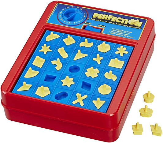 HASBRO Perfection Board Game: The player who matches all 25 shapes in the shortest time wins - C0432 ebuystt