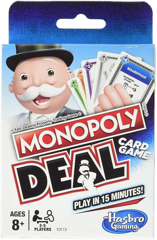 HASBRO Monopoly Deal: is a fast-paced, totally addictive card game that you can play in minutes! Deal and steal your way to success - E3113 ebuystt