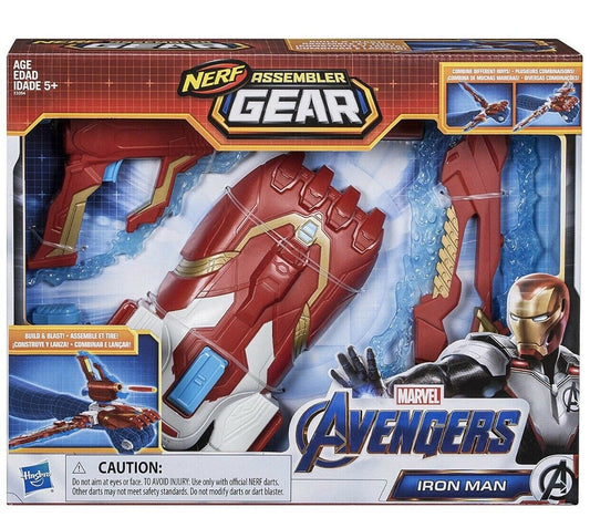 HASBRO Nerf Assembler Gear Iron Man: Get ready to build and blast like the high-tech hero with Iron Man Assembler Gear - E3354 ebuystt