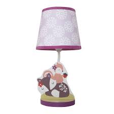 LAMBS & IVY  Lamp W/shade Lavender Woods: Tootsie back includes a coordinating shade and energy efficient light bulb - 233024B