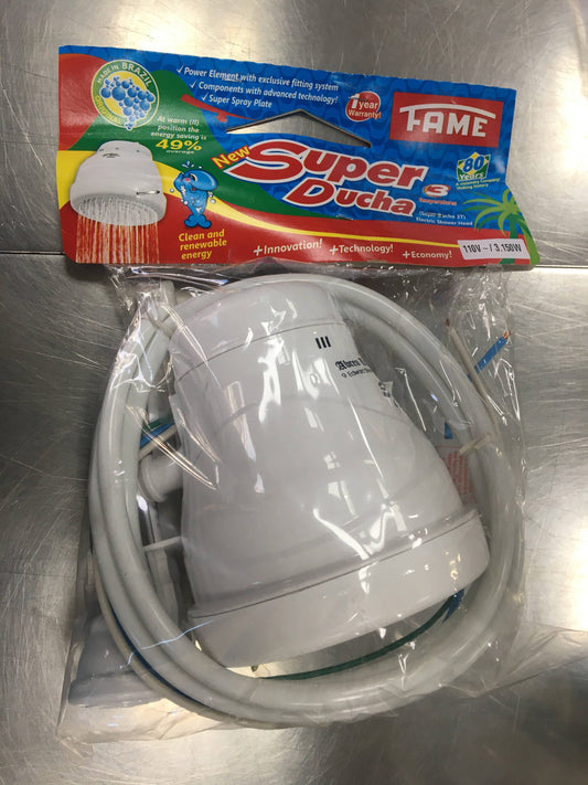 Fame Super Ducha 3T Shower Water Heater is one of the most economical instant shower units. It is compact and will instantly deliver hot water for a comfortable bath - PAC 069061 MEGA