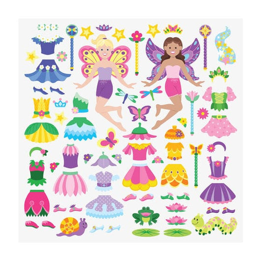 MELISSA & DOUG Puffy Sticker Play Set Fairy: This reusable puffy sticker set includes a sturdy double-sided background panel, plus 75 glitter-filled puffy stickers - 9414 ebuystt