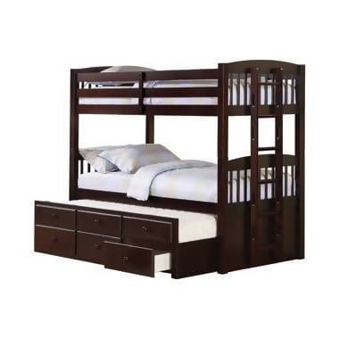 Kensington Twin Over Twin Bunk Bed With Trundle Cappuccino - 460071 A-Z Store Nadia