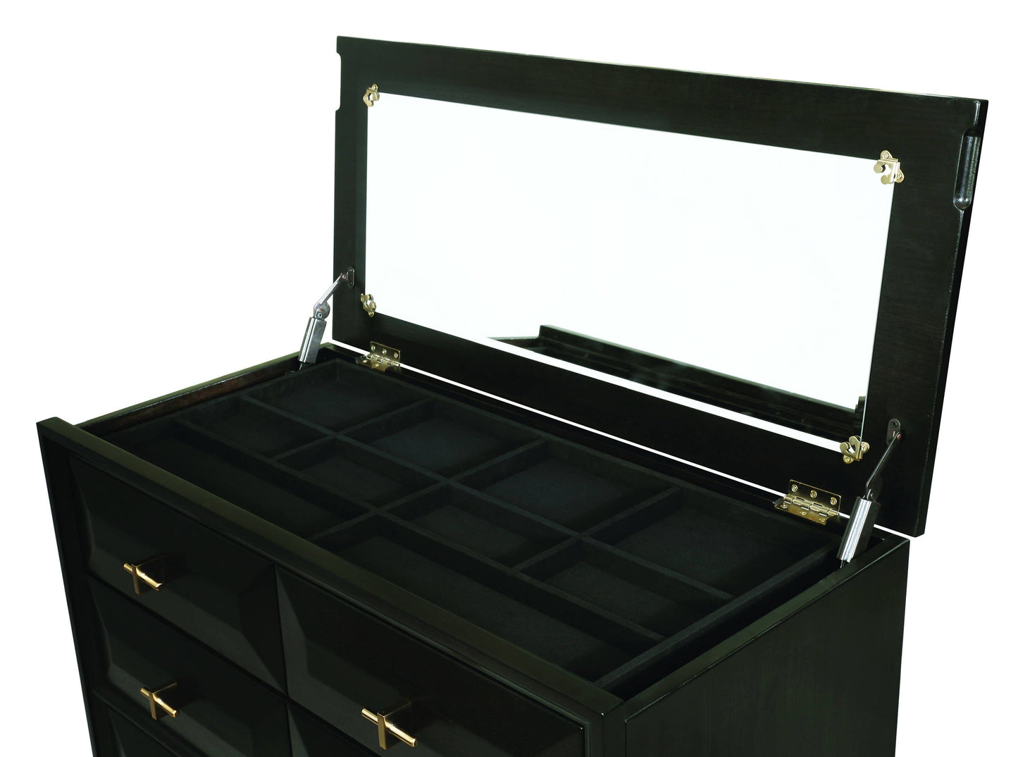 Formosa 8-Drawer Chest Americano And Rose Brass Collection: Formosa SKU: 222825 coastmega
