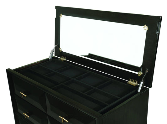 Formosa 8-Drawer Chest Americano And Rose Brass Collection: Formosa SKU: 222825 coastmega
