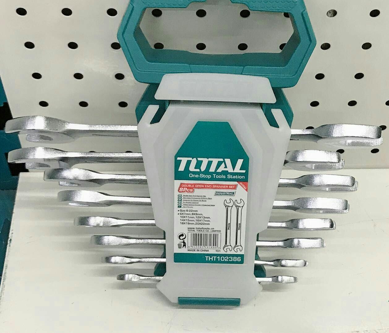 TOTAL DOUBLE OPEN END SPANNER SET 8PCS (THT102386) TOTAL TOOLS