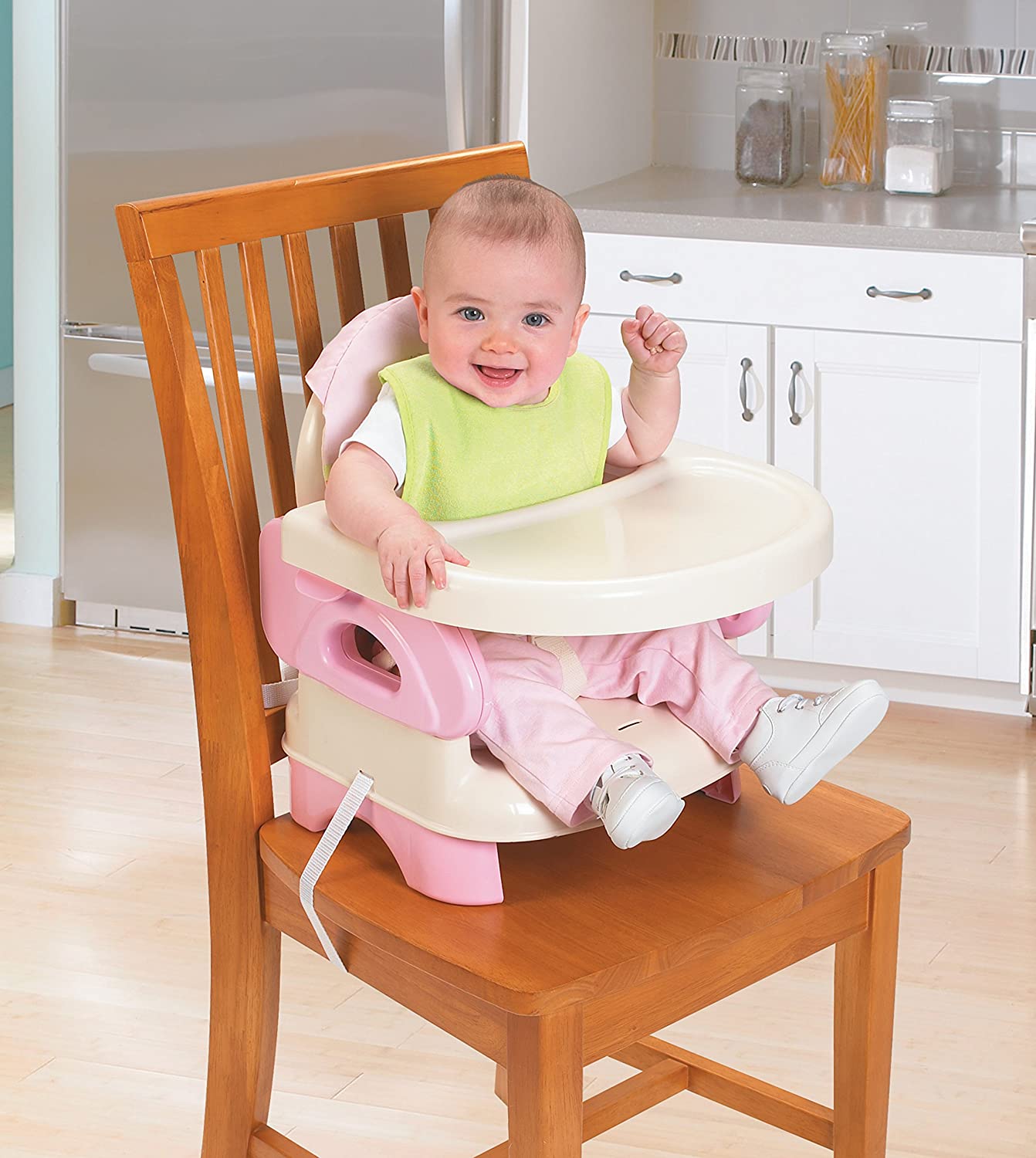 Summer Infant Deluxe Comfort Folding Booster Seat Pink Happiness: 3-point restraint system, Chair straps secure booster to chair - 13060B ebuystt