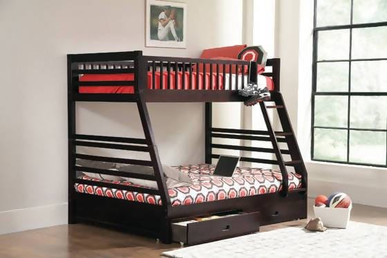 Ashton Twin Over Full 2-Drawer Bunk Bed Cappuccino - 460184 A-Z Store Nadia