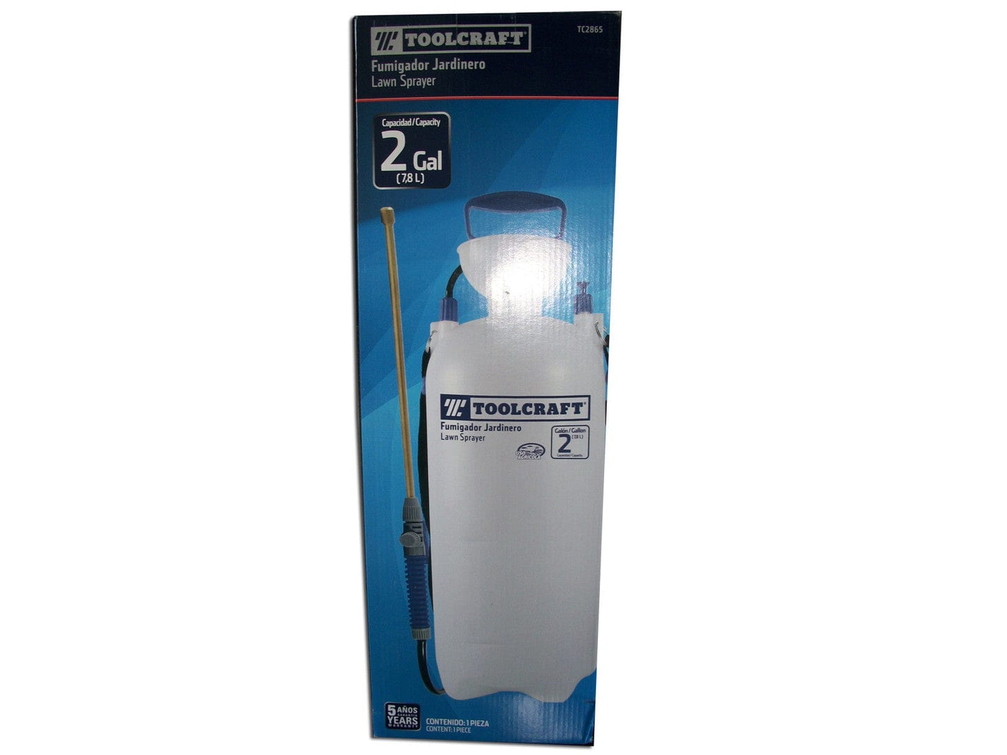 Toolcraft 1 & 2 Gallon Pump Pressure Garden Sprayer With Shoulder Strap - Lawn and Garden Pump Pressure Sprayer for Herbicides, Fertilizers, Mild Cleaning Solutions and Bleach - TC2865 / TC2864 MEGA
