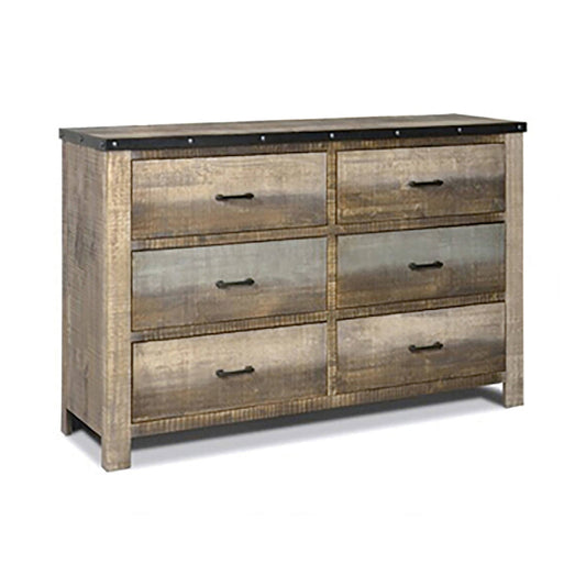 Sembene 6-Drawer Dresser Antique Multi-Color Collection: Add A Touch Of Rustic Charm To Your Bedroom Decor. This Wooden Dresser Is Finished In Pleasing Earth Tones, Giving It A Classic Look. SKU: 205093 coastmega
