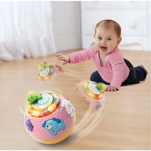 Copy of VTECH Crawl & Learn Bright Lights Ball (Pink): Ball rolls on its own! This sweet baby toy has a built-in motor that moves the ball - 80-184953 ebuystt