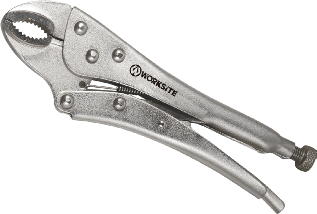 Worksite Vice Grip, Locking Pliers, Straight Jaw, Round Nose with Wire Cutter. Perfect Welding Tool. Ideal for tightening, clamping, twisting and turning. Ganzo Stripper WT1177 Worksite Hand Tools