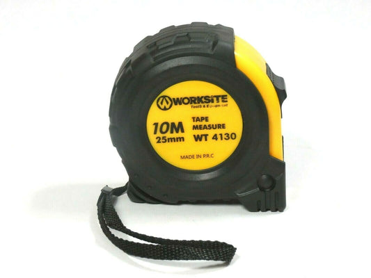 Worksite Tape Measure with Auto Locking 1"X32 FT (10mx25mm) Adjustable,Retractable, Belt Clip, Compact, HD, Measure Metric & Standard WT4130 Worksite Hand Tools