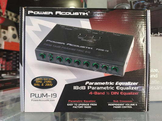Equalizer Power Acoustik The PWM-19 features (2) RCA inputs, so you can connect it to your aftermarket system - PWM-19 Hannah's Variety Store