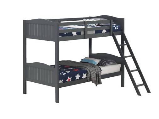 Littleton Twin/Twin Bunk Bed With Ladder Grey - 405053GRY A-Z Store Nadia