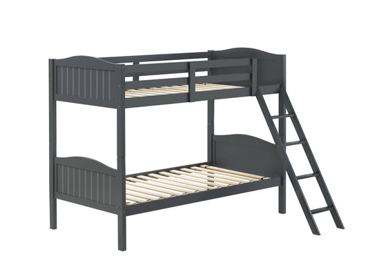 Littleton Twin/Twin Bunk Bed With Ladder Grey - 405053GRY A-Z Store Nadia