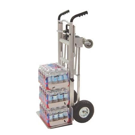 Cosco Handmick 3 In 1 Convertible Pneumatic 1000 Lbs Load Capacity 61" Height, 55-3/4" Length X 21" Width Hand Truck - Easily Converts To A 2 Wheel Upright, 4 Wheel Cart, Or An Assisted 4 Wheel Hand Truck - 206260 Hannah Frederick