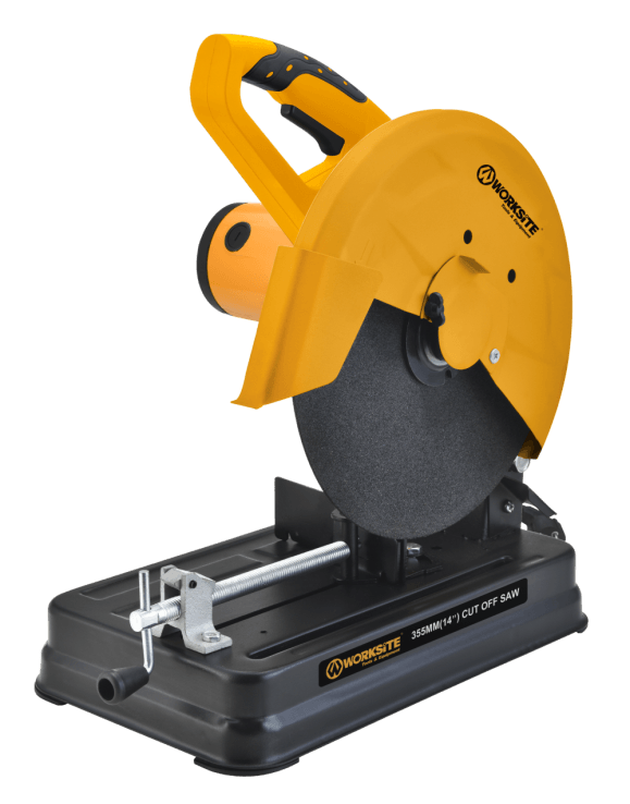 WORKSITE 14 inch (355mm) Metal & Wood Cut Off Machine, 2500W, 22 Amps, Heavy-duty Professional Machine, Adjustable Fence 45° Left or Right. Ideal for Tradesmen, Workshops, Contractors, DIYers, -COS109 Worksite Power Tools