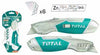 Total's Heavy Duty Utility Knife with Rubber Grip, 3-Position Retractable Locking Blade with 5 (61mm x 19mm) Replaceable Blades, Durable Zinc Alloy Construction. Ideal for Box Cutting, Arts and Crafts, Cutting Carpet, Drywall, Vinyl, and More - TG5126101