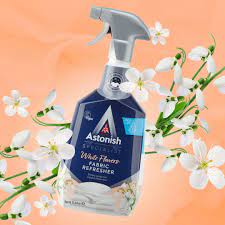 Astonish Fabric Refresher White Flowers 750ml - is on hand to bring back that just washed’ freshness to hard to wash items like curtains and carpets. It neutralizes unpleasant odors and leaves items with a fresh scent - 5060060211117 Pie's Variety Store