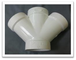 PVC DWV Double Cross WYE MEGA
