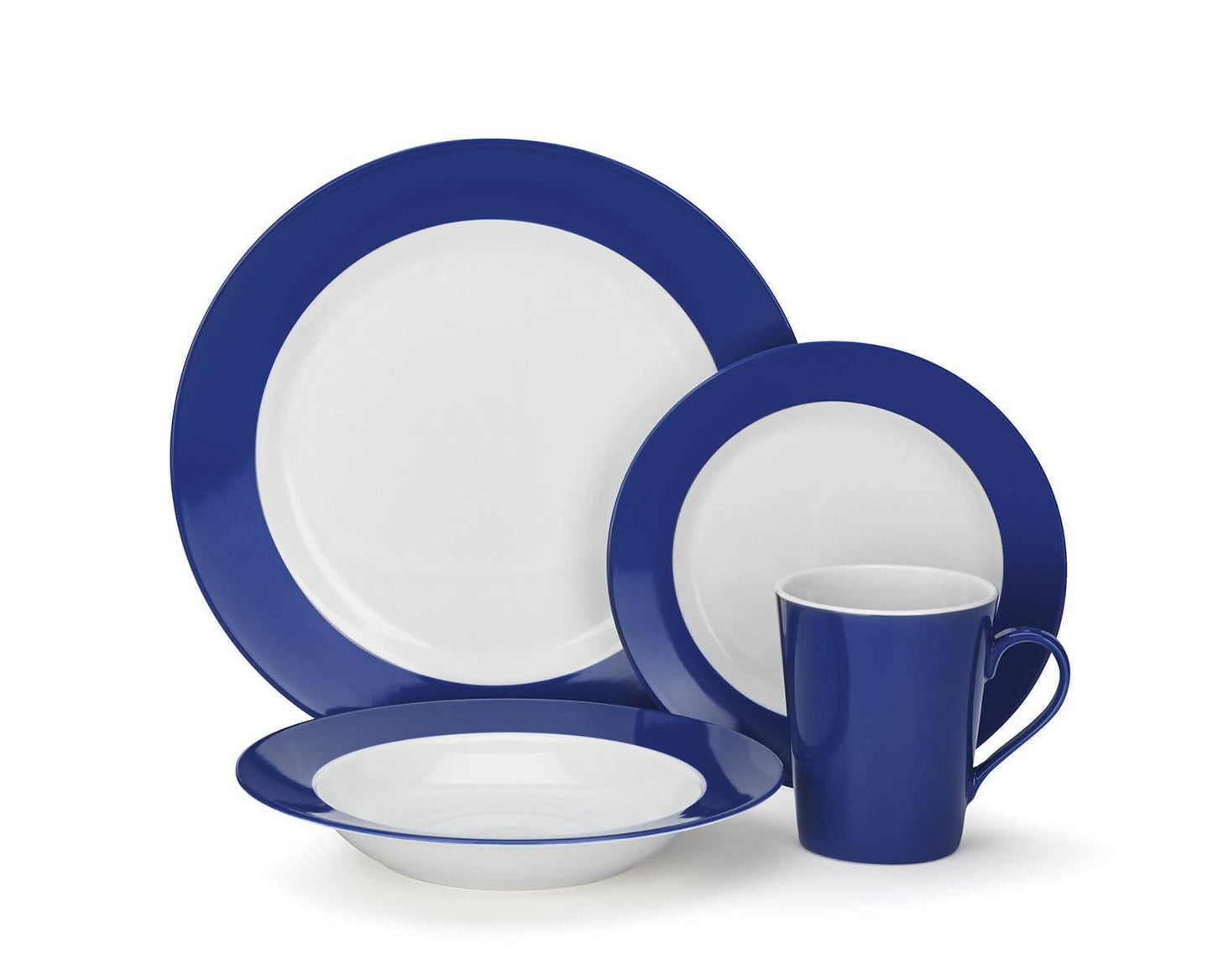 Cuisinart Renage Collection 16-Piece Porcelain Dinnerware Set - CU-CDP01-S4WBL Elegant AccScents